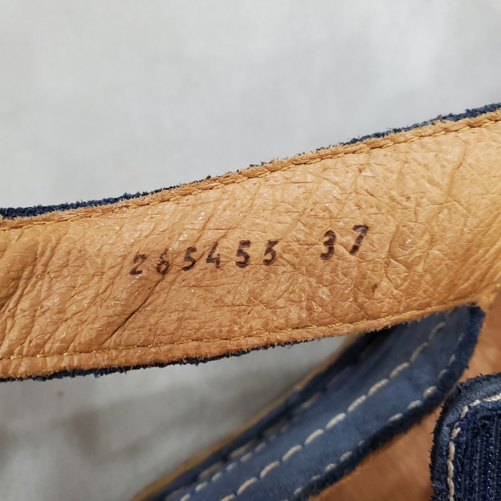 Josef Seibel Blue Leather Mary Jane Flats with Buckle - Picture 10 of 12